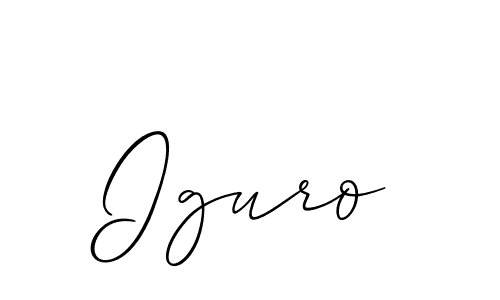 Allison_Script is a professional signature style that is perfect for those who want to add a touch of class to their signature. It is also a great choice for those who want to make their signature more unique. Get Iguro name to fancy signature for free. Iguro signature style 2 images and pictures png