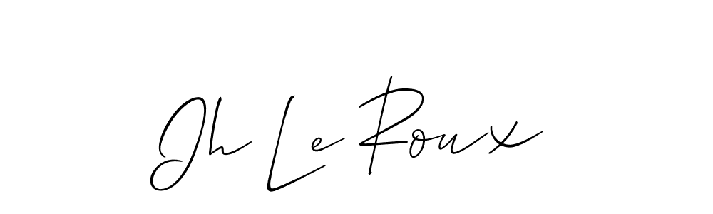 How to make Ih Le Roux signature? Allison_Script is a professional autograph style. Create handwritten signature for Ih Le Roux name. Ih Le Roux signature style 2 images and pictures png