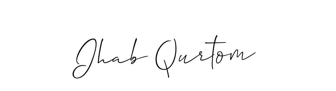 Design your own signature with our free online signature maker. With this signature software, you can create a handwritten (Allison_Script) signature for name Ihab Qurtom. Ihab Qurtom signature style 2 images and pictures png