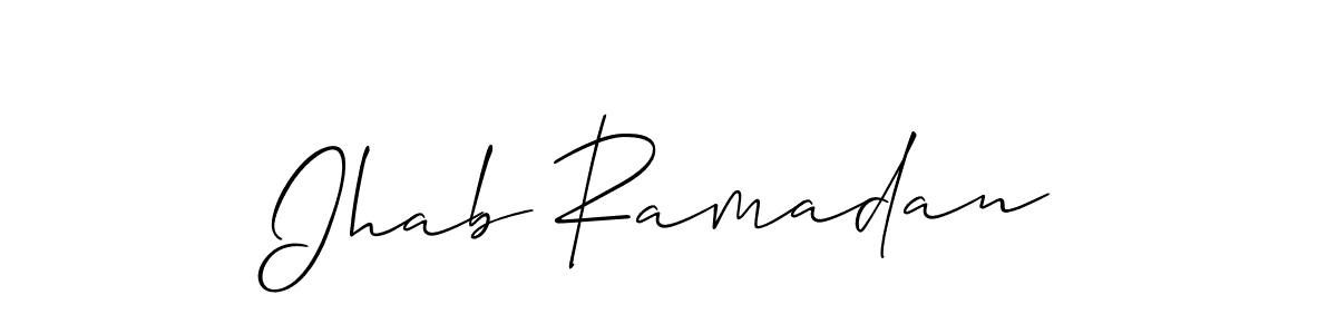 It looks lik you need a new signature style for name Ihab Ramadan. Design unique handwritten (Allison_Script) signature with our free signature maker in just a few clicks. Ihab Ramadan signature style 2 images and pictures png