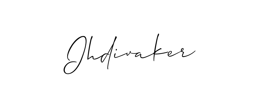 Make a beautiful signature design for name Ihdivaker. Use this online signature maker to create a handwritten signature for free. Ihdivaker signature style 2 images and pictures png