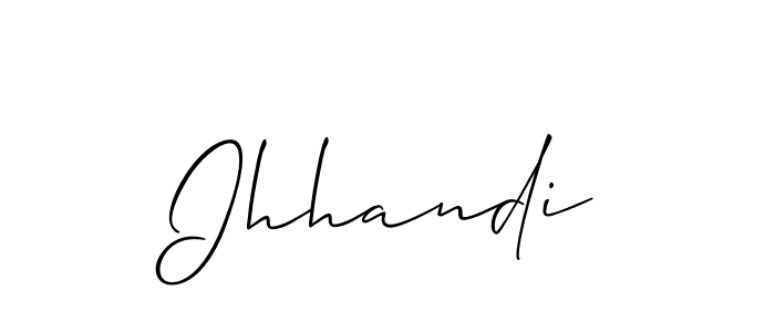 Design your own signature with our free online signature maker. With this signature software, you can create a handwritten (Allison_Script) signature for name Ihhandi. Ihhandi signature style 2 images and pictures png