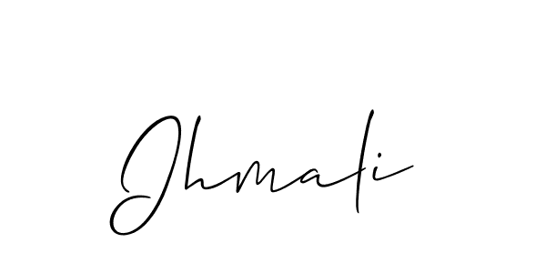 You should practise on your own different ways (Allison_Script) to write your name (Ihmali) in signature. don't let someone else do it for you. Ihmali signature style 2 images and pictures png