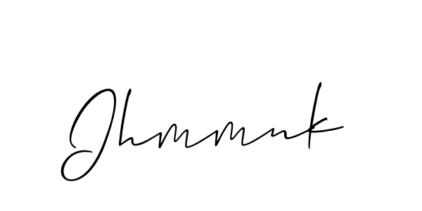 Allison_Script is a professional signature style that is perfect for those who want to add a touch of class to their signature. It is also a great choice for those who want to make their signature more unique. Get Ihmmnk name to fancy signature for free. Ihmmnk signature style 2 images and pictures png