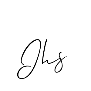 You should practise on your own different ways (Allison_Script) to write your name (Ihs) in signature. don't let someone else do it for you. Ihs signature style 2 images and pictures png