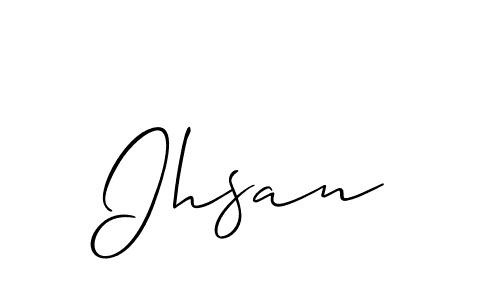 Make a beautiful signature design for name Ihsan. Use this online signature maker to create a handwritten signature for free. Ihsan signature style 2 images and pictures png