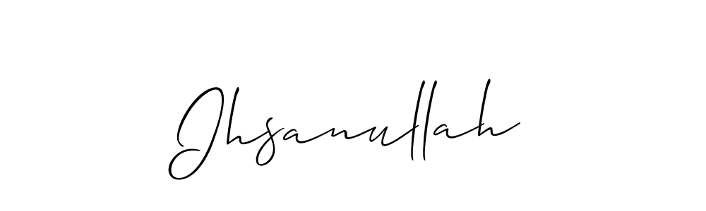 Create a beautiful signature design for name Ihsanullah. With this signature (Allison_Script) fonts, you can make a handwritten signature for free. Ihsanullah signature style 2 images and pictures png