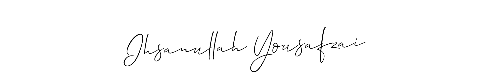 Create a beautiful signature design for name Ihsanullah Yousafzai. With this signature (Allison_Script) fonts, you can make a handwritten signature for free. Ihsanullah Yousafzai signature style 2 images and pictures png