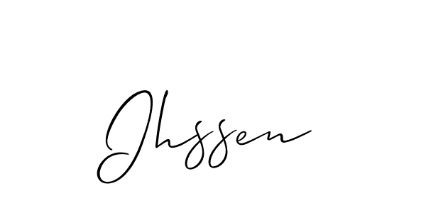 Also we have Ihssen name is the best signature style. Create professional handwritten signature collection using Allison_Script autograph style. Ihssen signature style 2 images and pictures png