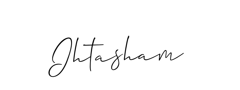 Make a short Ihtasham signature style. Manage your documents anywhere anytime using Allison_Script. Create and add eSignatures, submit forms, share and send files easily. Ihtasham signature style 2 images and pictures png