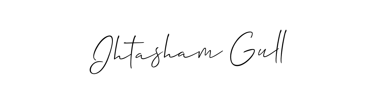 Use a signature maker to create a handwritten signature online. With this signature software, you can design (Allison_Script) your own signature for name Ihtasham Gull. Ihtasham Gull signature style 2 images and pictures png