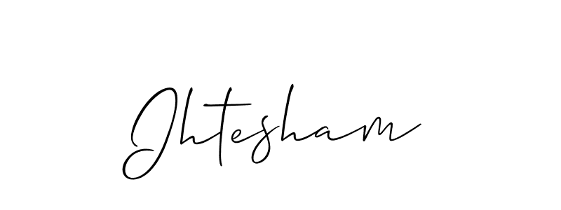 Design your own signature with our free online signature maker. With this signature software, you can create a handwritten (Allison_Script) signature for name Ihtesham. Ihtesham signature style 2 images and pictures png