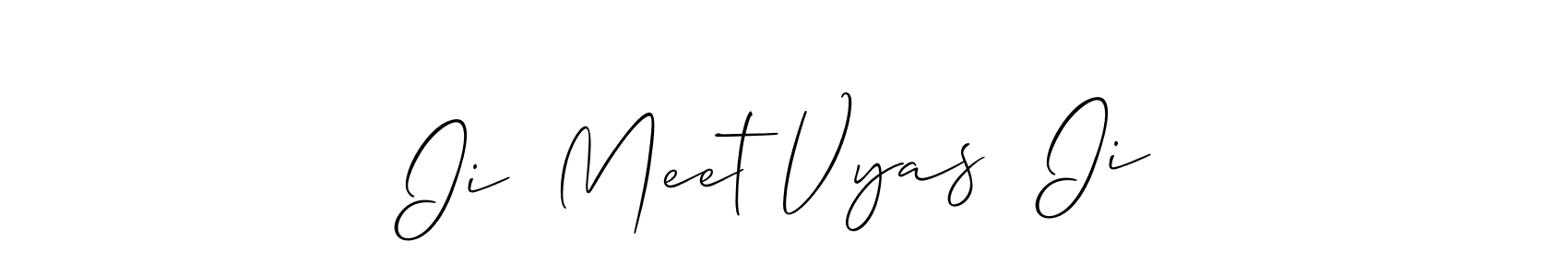This is the best signature style for the Ii  Meet Vyas  Ii name. Also you like these signature font (Allison_Script). Mix name signature. Ii  Meet Vyas  Ii signature style 2 images and pictures png