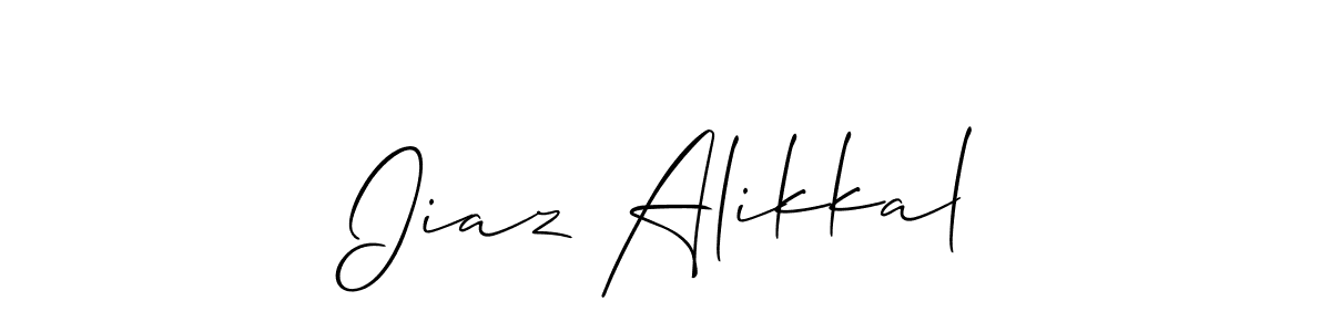 Also You can easily find your signature by using the search form. We will create Iiaz Alikkal name handwritten signature images for you free of cost using Allison_Script sign style. Iiaz Alikkal signature style 2 images and pictures png