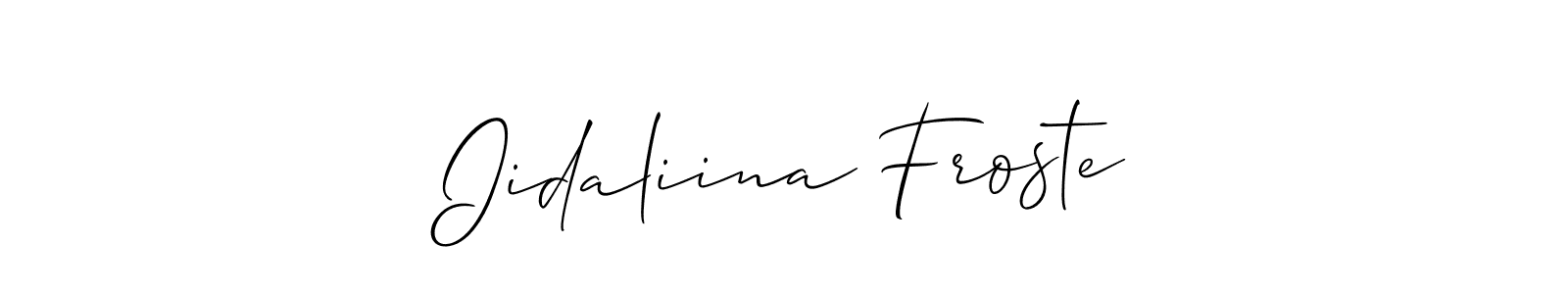 You can use this online signature creator to create a handwritten signature for the name Iidaliina Froste. This is the best online autograph maker. Iidaliina Froste signature style 2 images and pictures png