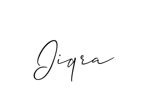 Allison_Script is a professional signature style that is perfect for those who want to add a touch of class to their signature. It is also a great choice for those who want to make their signature more unique. Get Iiqra name to fancy signature for free. Iiqra signature style 2 images and pictures png