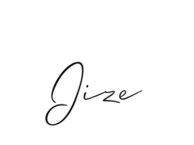 Use a signature maker to create a handwritten signature online. With this signature software, you can design (Allison_Script) your own signature for name Iize. Iize signature style 2 images and pictures png