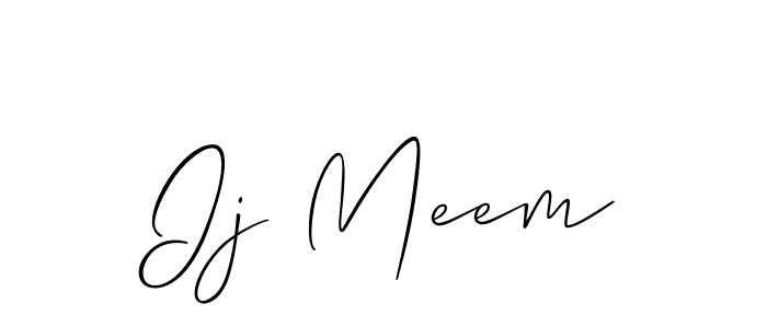 Also we have Ij Meem name is the best signature style. Create professional handwritten signature collection using Allison_Script autograph style. Ij Meem signature style 2 images and pictures png