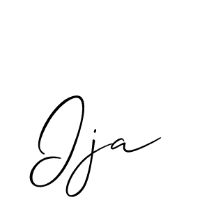 The best way (Allison_Script) to make a short signature is to pick only two or three words in your name. The name Ija include a total of six letters. For converting this name. Ija signature style 2 images and pictures png