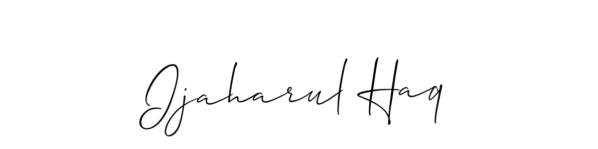 Create a beautiful signature design for name Ijaharul Haq. With this signature (Allison_Script) fonts, you can make a handwritten signature for free. Ijaharul Haq signature style 2 images and pictures png