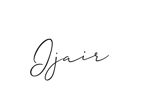Create a beautiful signature design for name Ijair. With this signature (Allison_Script) fonts, you can make a handwritten signature for free. Ijair signature style 2 images and pictures png