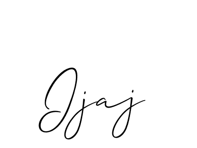 The best way (Allison_Script) to make a short signature is to pick only two or three words in your name. The name Ijaj include a total of six letters. For converting this name. Ijaj signature style 2 images and pictures png