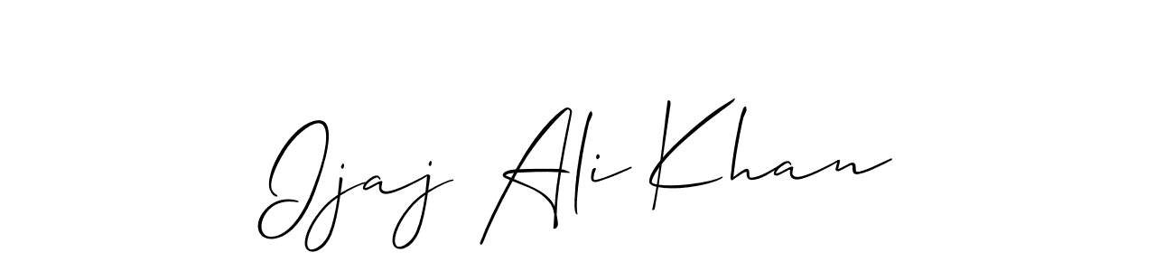 Design your own signature with our free online signature maker. With this signature software, you can create a handwritten (Allison_Script) signature for name Ijaj Ali Khan. Ijaj Ali Khan signature style 2 images and pictures png