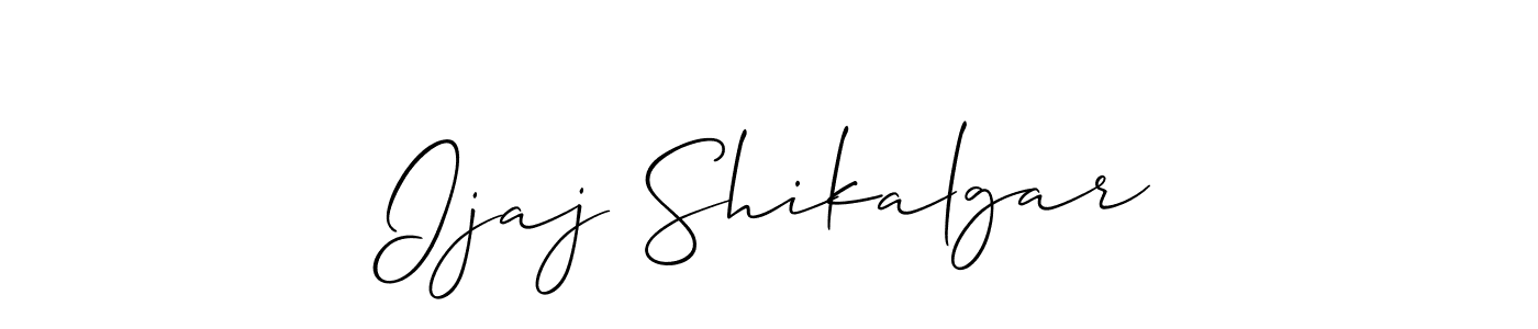 You can use this online signature creator to create a handwritten signature for the name Ijaj Shikalgar. This is the best online autograph maker. Ijaj Shikalgar signature style 2 images and pictures png