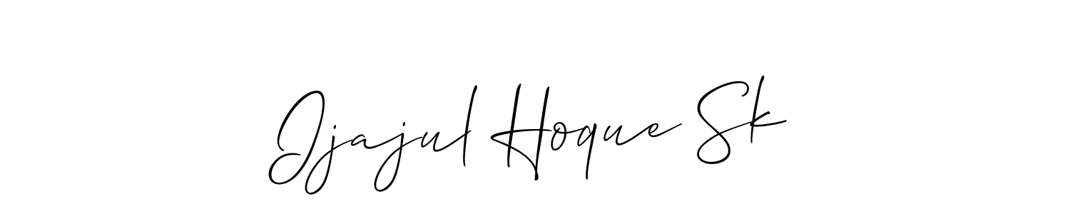 It looks lik you need a new signature style for name Ijajul Hoque Sk. Design unique handwritten (Allison_Script) signature with our free signature maker in just a few clicks. Ijajul Hoque Sk signature style 2 images and pictures png