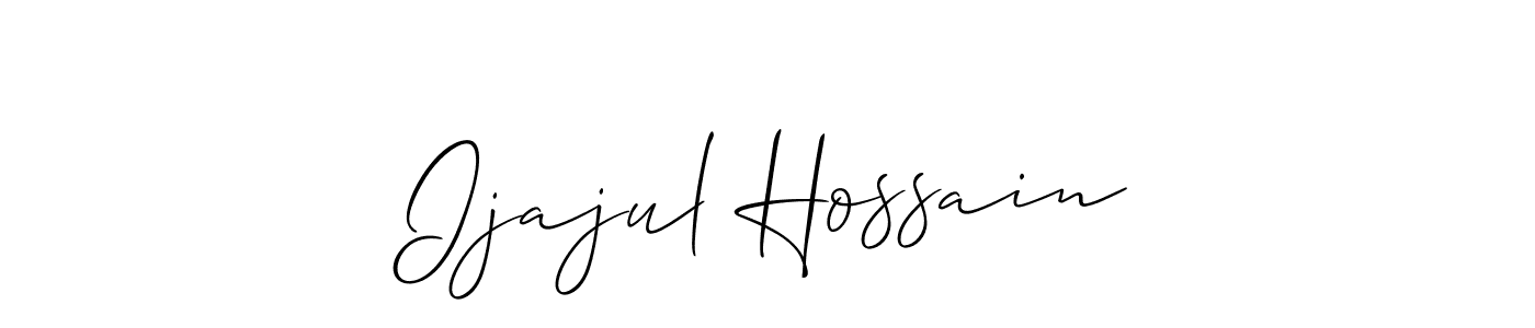 Make a beautiful signature design for name Ijajul Hossain. With this signature (Allison_Script) style, you can create a handwritten signature for free. Ijajul Hossain signature style 2 images and pictures png