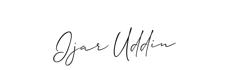 Make a beautiful signature design for name Ijar Uddin. With this signature (Allison_Script) style, you can create a handwritten signature for free. Ijar Uddin signature style 2 images and pictures png