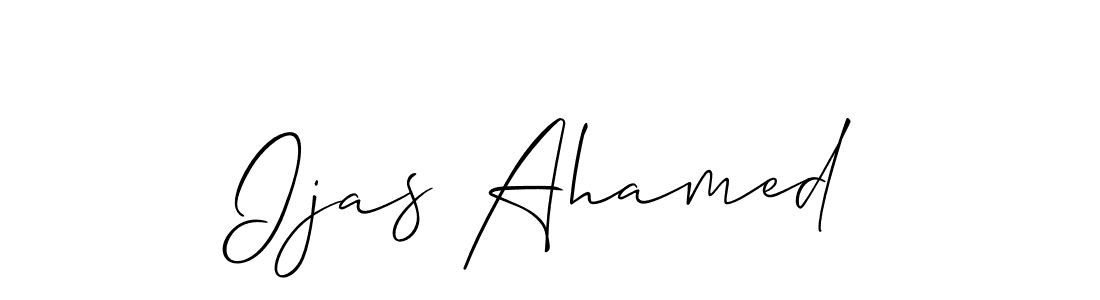 Use a signature maker to create a handwritten signature online. With this signature software, you can design (Allison_Script) your own signature for name Ijas Ahamed. Ijas Ahamed signature style 2 images and pictures png