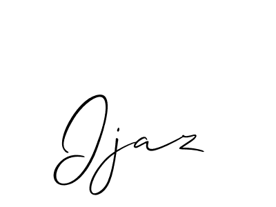 How to make Ijaz name signature. Use Allison_Script style for creating short signs online. This is the latest handwritten sign. Ijaz signature style 2 images and pictures png