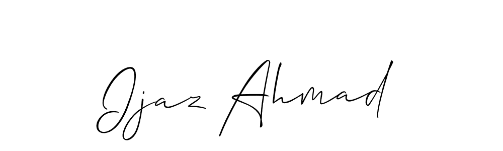 Make a short Ijaz Ahmad signature style. Manage your documents anywhere anytime using Allison_Script. Create and add eSignatures, submit forms, share and send files easily. Ijaz Ahmad signature style 2 images and pictures png