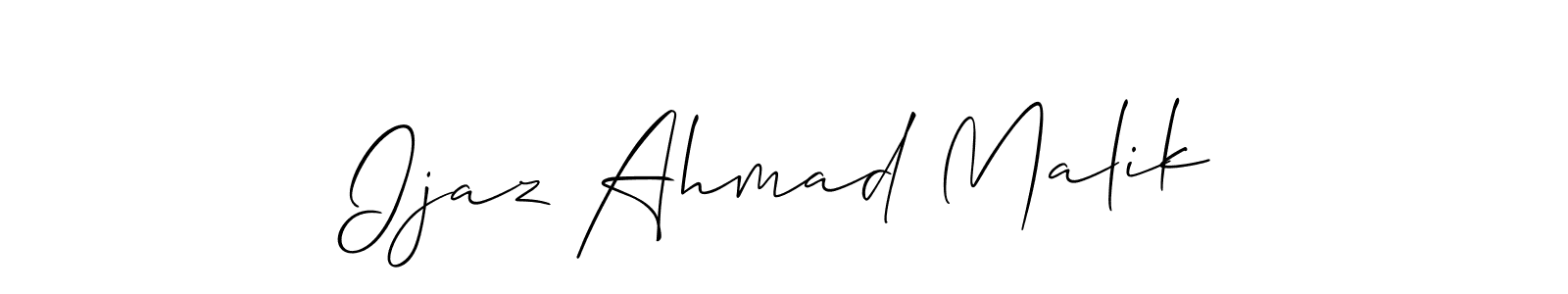 Also we have Ijaz Ahmad Malik name is the best signature style. Create professional handwritten signature collection using Allison_Script autograph style. Ijaz Ahmad Malik signature style 2 images and pictures png