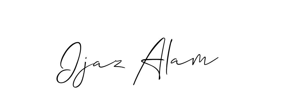 Make a beautiful signature design for name Ijaz Alam. With this signature (Allison_Script) style, you can create a handwritten signature for free. Ijaz Alam signature style 2 images and pictures png