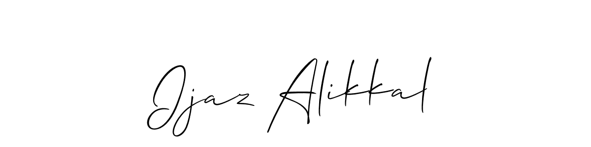 This is the best signature style for the Ijaz Alikkal name. Also you like these signature font (Allison_Script). Mix name signature. Ijaz Alikkal signature style 2 images and pictures png