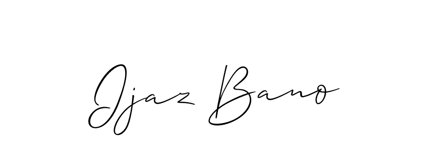 How to Draw Ijaz Bano signature style? Allison_Script is a latest design signature styles for name Ijaz Bano. Ijaz Bano signature style 2 images and pictures png