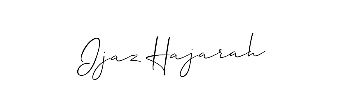 Best and Professional Signature Style for Ijaz Hajarah. Allison_Script Best Signature Style Collection. Ijaz Hajarah signature style 2 images and pictures png