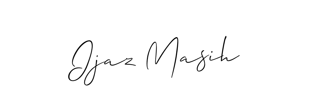 Make a beautiful signature design for name Ijaz Masih. With this signature (Allison_Script) style, you can create a handwritten signature for free. Ijaz Masih signature style 2 images and pictures png