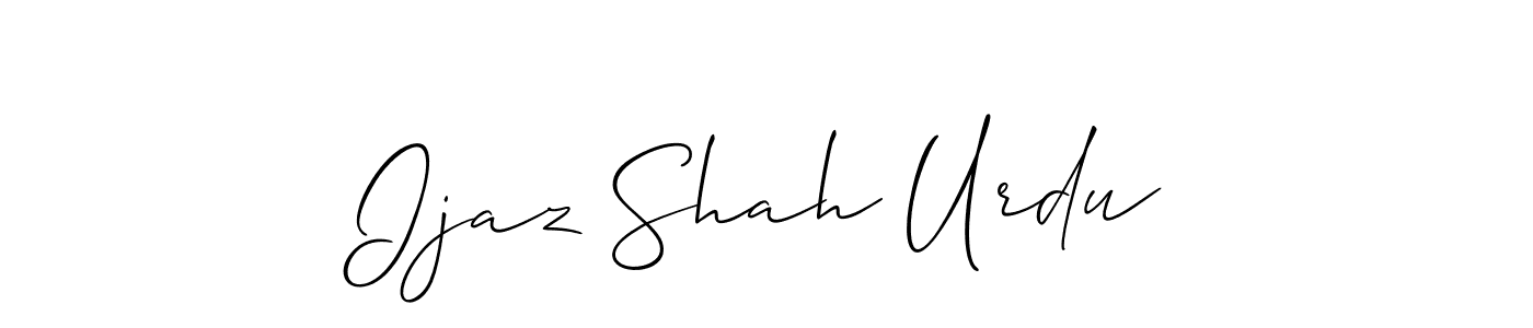 This is the best signature style for the Ijaz Shah Urdu name. Also you like these signature font (Allison_Script). Mix name signature. Ijaz Shah Urdu signature style 2 images and pictures png