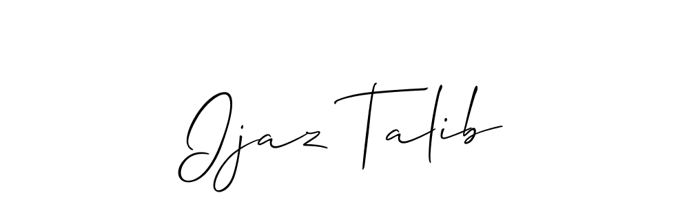 Create a beautiful signature design for name Ijaz Talib. With this signature (Allison_Script) fonts, you can make a handwritten signature for free. Ijaz Talib signature style 2 images and pictures png