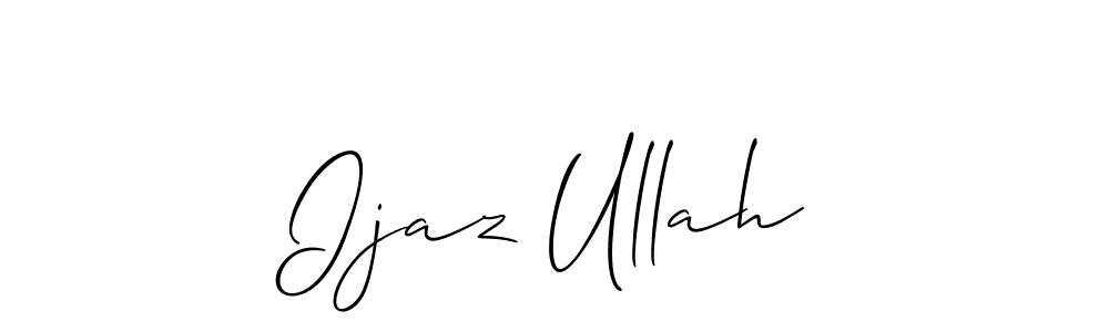 Create a beautiful signature design for name Ijaz Ullah. With this signature (Allison_Script) fonts, you can make a handwritten signature for free. Ijaz Ullah signature style 2 images and pictures png