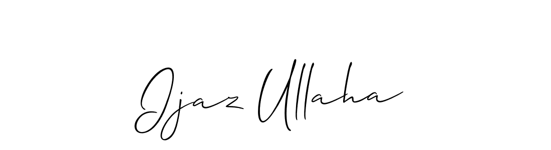 Use a signature maker to create a handwritten signature online. With this signature software, you can design (Allison_Script) your own signature for name Ijaz Ullaha. Ijaz Ullaha signature style 2 images and pictures png