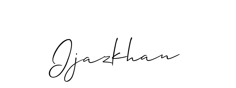 It looks lik you need a new signature style for name Ijazkhan. Design unique handwritten (Allison_Script) signature with our free signature maker in just a few clicks. Ijazkhan signature style 2 images and pictures png