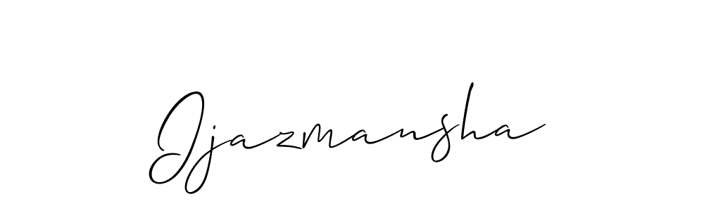 How to Draw Ijazmansha signature style? Allison_Script is a latest design signature styles for name Ijazmansha. Ijazmansha signature style 2 images and pictures png