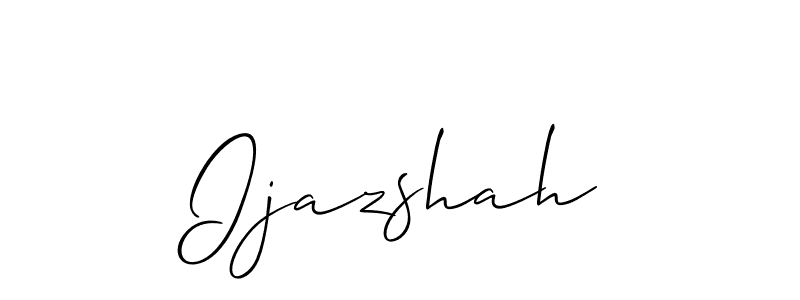 You should practise on your own different ways (Allison_Script) to write your name (Ijazshah) in signature. don't let someone else do it for you. Ijazshah signature style 2 images and pictures png