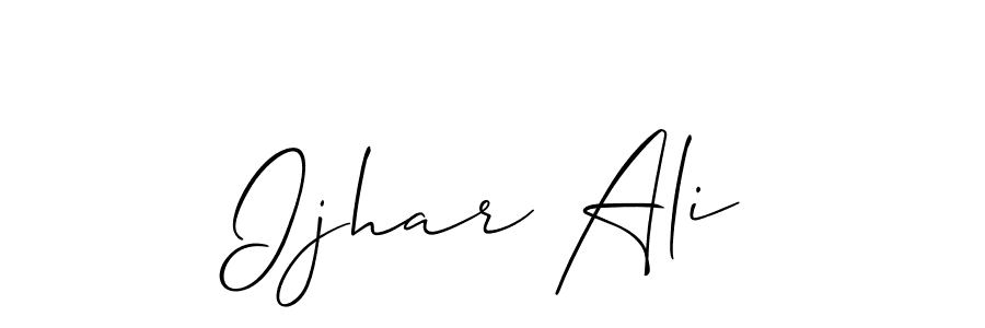 Similarly Allison_Script is the best handwritten signature design. Signature creator online .You can use it as an online autograph creator for name Ijhar Ali. Ijhar Ali signature style 2 images and pictures png