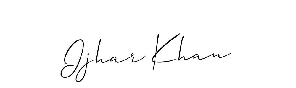 Ijhar Khan stylish signature style. Best Handwritten Sign (Allison_Script) for my name. Handwritten Signature Collection Ideas for my name Ijhar Khan. Ijhar Khan signature style 2 images and pictures png