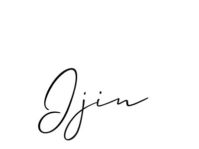 Ijin stylish signature style. Best Handwritten Sign (Allison_Script) for my name. Handwritten Signature Collection Ideas for my name Ijin. Ijin signature style 2 images and pictures png